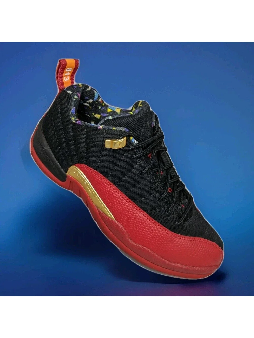 Nike Air Jordan 12 Low Super Bowl LV Red Black Gold Shoes DC1059 Mens 8.5 Bulls